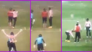 Shakib Al Hasan Loses his Cool, Kicks Stumps; Argues With Umpire During Mohammedan Sporting Club vs Abahani Limited DPL T20 Cricket League 2021 (Watch Viral Videos)