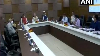 India News | Amit Shah Meets Gujarat CM Rupani, Deputy CM, Senior Officials