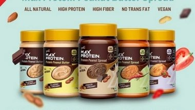 Business News | Max Protein Launches Its First-ever Protein Peanut Butter in 5 Different Flavours
