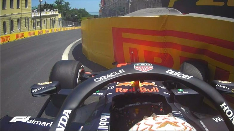 Max Verstappen's Car Hits Barriers During Third Practice Round of Azerbaijan Grand Prix 2021