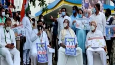 India News | Karnataka: Shivakumar, Siddaramaiah Arrested During Congress' '100 Not Out' Protest Against Fuel Price Hike