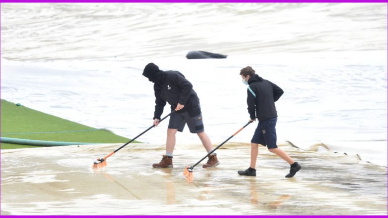 India vs New Zealand ICC WTC Final Day 1 Play Called Off Due to Rains