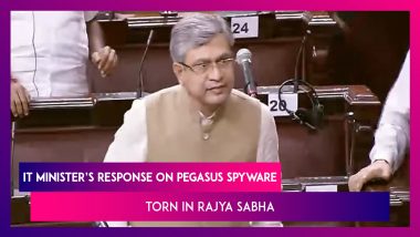 Ashwini Vaishnaw's Response On Pegasus Spyware Scandal Torn In Rajya Sabha By TMC’s Santanu Sen