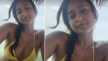 Ileana D’Cruz Flaunts Her Tanned Skin as She Sports a Yellow Bikini in a Recent Beach Outing