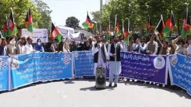 World News | Protest Outside Pak Embassy in Kabul Against Kidnapping of Afghan Envoy's Daughter