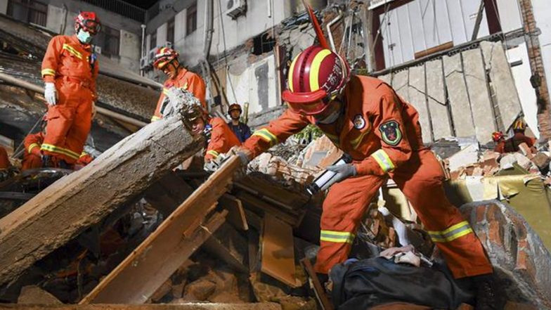 China: Hotel Collapses in Suzhou, At Least 8 Dead, 9 Missing 