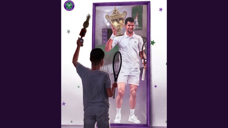 Novak Djokovic Shares Heartfelt Post on Instagram, Acknowledges Artist for ‘Emotional’ Picture After Winning Wimbledon 2021