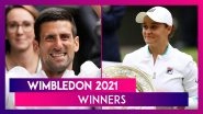 Novak Djokovic, Ashleigh Barty And Other Winners of Wimbledon 2021