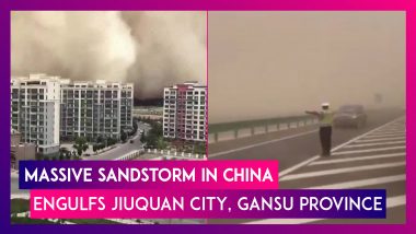 China: Massive Sandstorm Engulfs Jiuquan City, Gansu Province