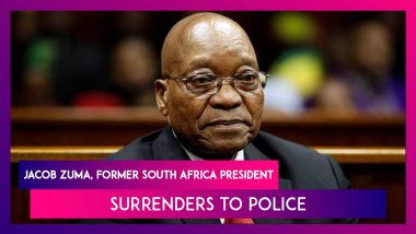 Jacob Zuma, Former South Africa President Surrenders To Police, After Being Sentenced To 15 Months Jail