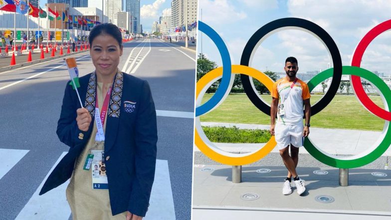 Tokyo Olympics 2020: Indian Flag-Bearers Mary Kom, Manpreet Singh Ready for the Opening Ceremony