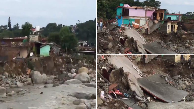 Dharamshala Flash Floods: Several Houses Damaged in Chaitru Village (Watch Video)