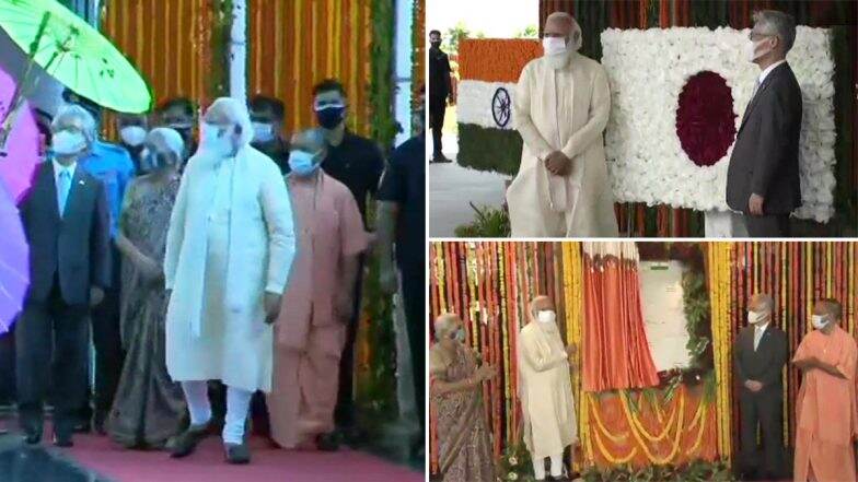 PM Narendra Modi Inaugurates and Lays Foundation Stone of Various Development Projects in Varanasi, Including 100 Bed MCH Wing in BHU (Watch Video)