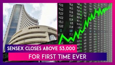 Sensex Closes Above 53,000 For First Time Ever Led By HDFC Twins, ICICI Bank & Tata Steel