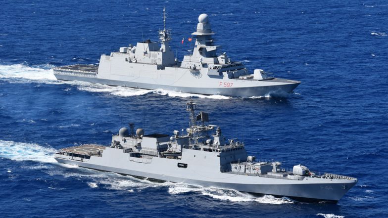 INS Tabar, Indian Navy’s Frontline Frigate, Exercises with Italian Navy Off Naples, Italy