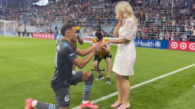 American Footballer Hassani Dotson Proposes to Girlfriend Petra Vuckovic on Pitch (Watch Video)