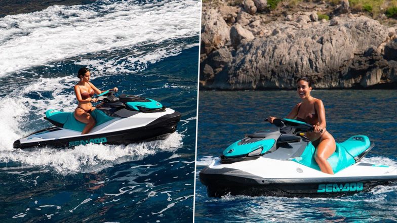 Cristiano Ronaldo’s Girlfriend Gerogina Rodriguez Displays Her Jet-Skiing Skills in Hot Nude Two-Piece; See Latest Photos