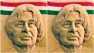 APJ Abdul Kalam 6th Death Anniversary: Remembering People&rsquo;s President of India With This Incredible Sand Art by Sudarsan Pattnaik
