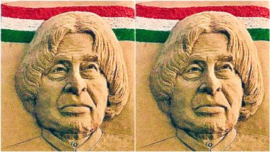 APJ Abdul Kalam 6th Death Anniversary: Remembering People’s President of India With This Incredible Sand Art by Sudarsan Pattnaik