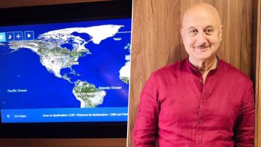 Anupam Kher Announces His 519th Film While Flying Above the Atlantic Ocean, Says ‘Full Details Coming Soon’ (Watch Video)