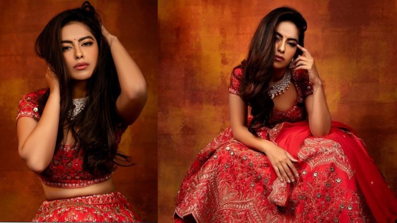 Avika Gor Giving Badass Bride Vibes in Maroon Red Lehenga Choli Is a Whole Mood (View Pics)