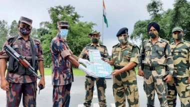 India News | India-Bangladesh Border Forces Exchange Sweet, Greet on Eid-al-Adha