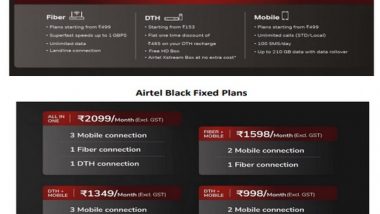 Airtel Launches All-in-One Plan 'Airtel Black' For Fiber, DTH, Mobile Services