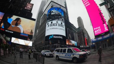 BLACK SERIES CAMPER On the Grid and Featured on NASDAQ's Big Screen