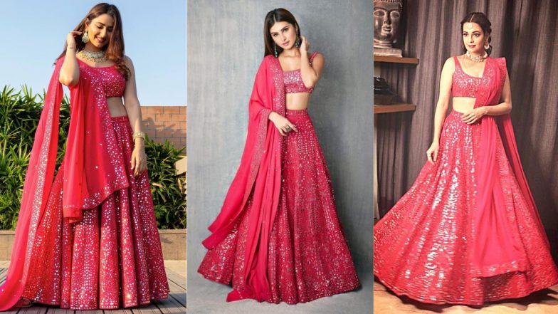 Disha Parmar vs Tara Sutaria vs Dia Mirza in Fashion Faceoff! Pick Your Favourite Actress in Pink Mirrorwork Lehenga