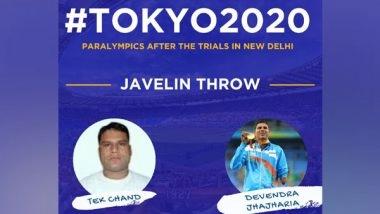 Sports News | Rijiju Congratulates Indian Javelin Throwers for Qualifying for Tokyo Paralympics