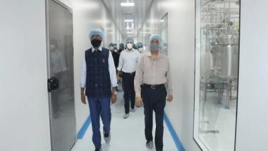 India News | Union Minister Mansukh Mandaviya Visits COVID-19 Vaccine Manufacturing Facilities in Gujarat