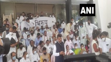 India News | BJP Starts Parallel Session Outside Maharashtra Assembly in Protest Against 12 MLAs' Suspension