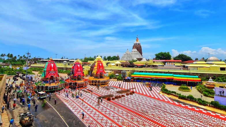 Jagannath Puri Rath Yatra 2021: Union Minister Dramendra Pradhan Shares Images of Jagannath Temple in Odisha (See Pics)