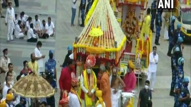 India News | Rath Yatra Begins at Ahmedabad's Jagannath Temple, Gujarat CM Offers Prayers