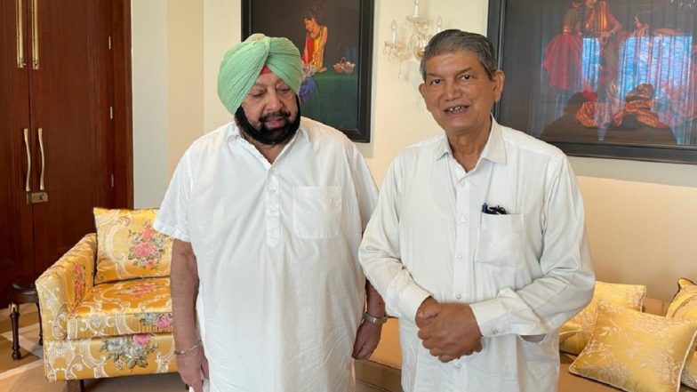 Punjab Congress Feud: Harish Rawat Meets CM Amarinder Singh at His Residence