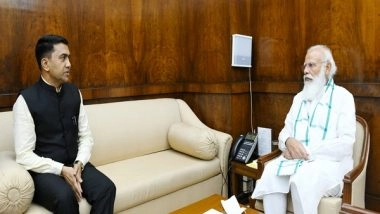 India News | Pramod Sawant Briefs PM Modi on COVID-19 Situation in Goa, Ongoing Preparations for 3rd Wave