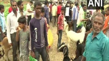 India News | Lucknow's Goat Market Witnesses Large Crowds Ahead of Eid-ul-Azha