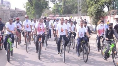 India News | Assam CM Himanta Sarma Participates in Bicycle Rally to Support Boxer Lovlina Borgohain's Olympics Stint