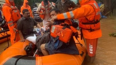 India News | NDRF Team Carries Rescue, Relief Operations in Flood-affected Maharashtra's Chiplun