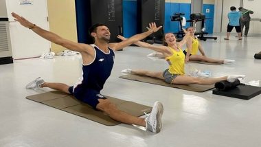 Tokyo Olympics 2020: Novak Djokovic 'Working on Splits' Alongside Belgium Artistic Gymnasts Nina Derwael and Maellyse Brassart