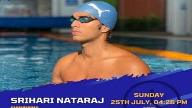 Sports News | Tokyo Olympics: Swimmers Srihari Nataraj, Maana Patel Fail to Qualify for Semi-finals
