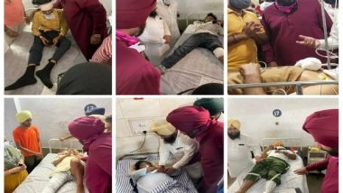 India News | Navjot Singh Sidhu Visits the Families of Deceased in Bus Accident at Moga District