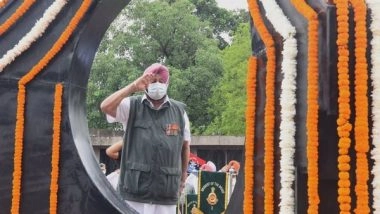 India News | Punjab CM Pays Tribute to Fallen Soldiers at Chandigarh's Kargil War Memorial