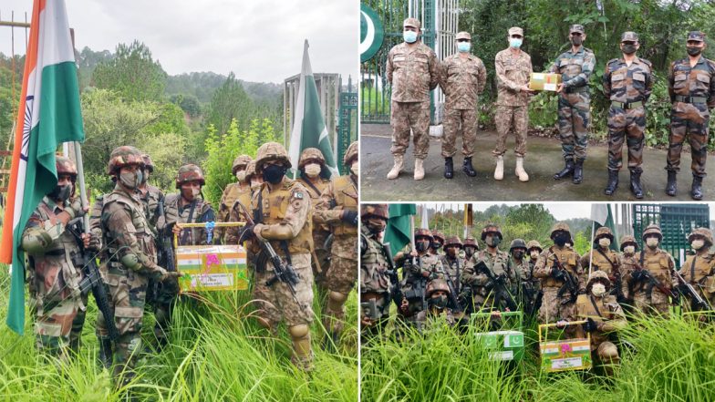 Eid-al-Adha 2021 Celebrations: India, Pakistan Armies Share Sweets Along LoC in Jammu and Kashmir To Celebrate the Festival (See Pics)