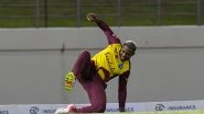 Fabian Allen Takes Stunning One-Handed Catch To Dismiss Aaron Finch in WI vs AUS 5th T20I 2021 (Watch Video)