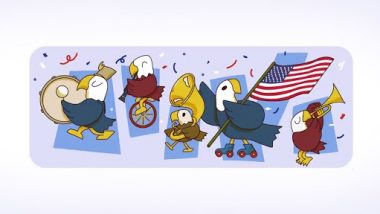 Happy 4th of July, USA! Fourth of July 2021 Google Doodle GIF Features Bald Eagles, The National Bird of The United States