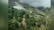 Himachal Pradesh Landslide: Moving Car Hit by Boulders Rolling Down a Mountain on Batseri-Sangla Road, No Injuries Reported So Far (Watch Video)