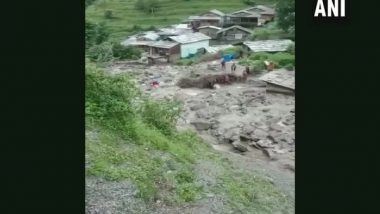 India News | Himachal Pradesh: Debris Enters Houses in Kullu Village Following Flood Due to Heavy Rainfall