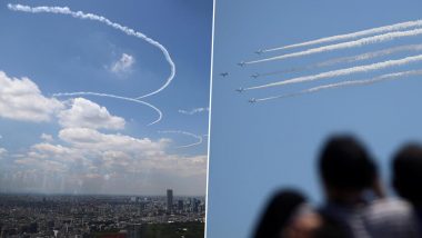 Tokyo Olympics 2020: Pilots Draw 5 Olympic Rings Over Japanese Capital in Practice Flight (See Pics)