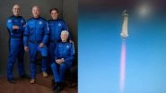 Jeff Bezos, Brother Mark, Wally Funk and 18-Year-Old Physics Student Oliver Daemen Take Off to Space in Blue Origin&rsquo;s New Shepard Rocket
